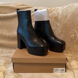 Steve Madden Marsh Leather Ankle Platform Boot